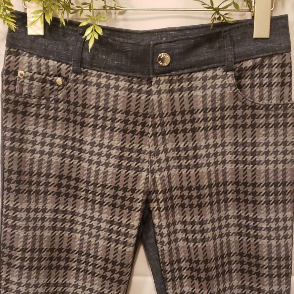 Houndstooth Plaid and Denim Jegging - Picture 2 of 9